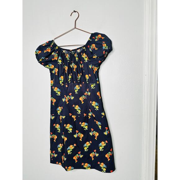 NWT Caroline Constas Black Floral Calla Off The Shoulder Mini Dress Size Small - Picture 7 of 16